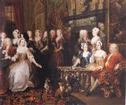 HOGARTH, William Company in Wanstead House Spain oil painting artist